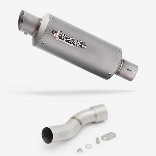 Lextek Stainless Steel GP1 Matt GP Stubby Exhaust 240mm with Link Pipe