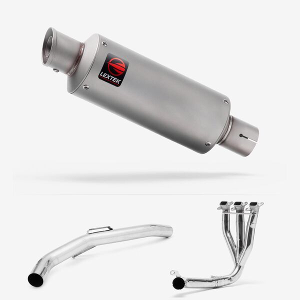 Lextek Matt Stainless Steel GP1 240mm Exhaust System for Triumph Explorer 1200 (12-21)