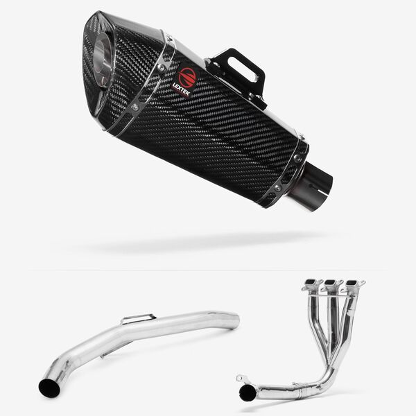 Lextek Carbon Fibre XP8C 210mm Exhaust System for Triumph Explorer 1200 (12-21)