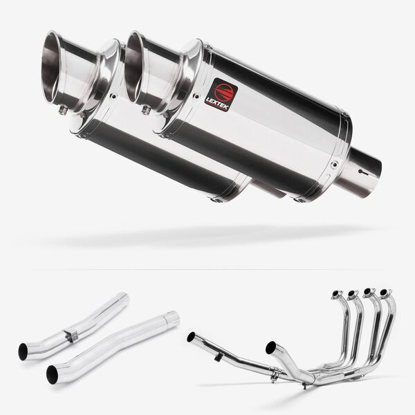 Lextek Stainless Steel YP4 Stubby Exhaust System 200mm for Suzuki GSX 1400 (01-04)
