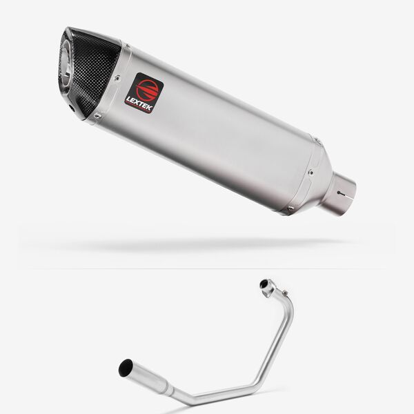 Lextek Matt Stainless Steel VP1 300mm Exhaust System for Lexmoto Venom / Viper 125