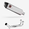 Lextek Matt Stainless Steel VP1 300mm Exhaust System for Yamaha T-Max 500/530 (12-17)