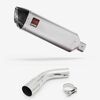 Lextek Stainless Steel VP1 Matt Exhaust 300mm with Link Pipe for Suzuki SV650 (16-20)