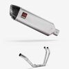 Lextek Matt Stainless Steel VP1 300mm Exhaust System for Yamaha YZF R3 (15-18)
