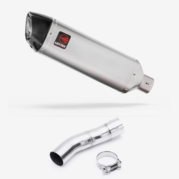 Lextek Stainless Steel VP1 Matt Exhaust System 300mm for Triumph Street Triple 675 (13-17)