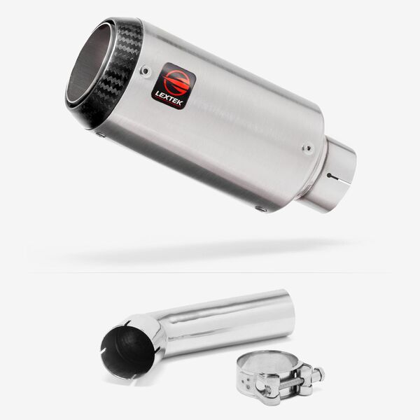 Lextek Matt Stainless Steel CP1 150mm Exhaust with Link Pipe for Suzuki DL1000 V-Strom (14-19)