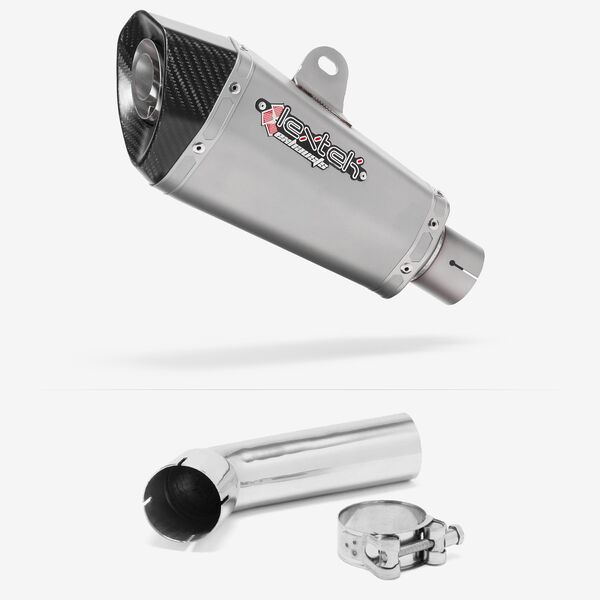 Lextek Stainless Steel XP10 Matt Exhaust 210mm with Link Pipe for Suzuki DL1000 V-Strom (14-19)