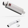 Lextek Stainless Steel OP1 Matt Exhaust 350mm with Link Pipe for Yamaha FZS 600 Fazer (97-03)