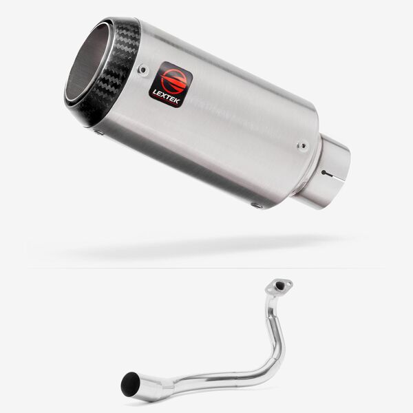 Lextek Matt Stainless Steel CP1 150mm Exhaust System for Honda PCX 125 (18-19)