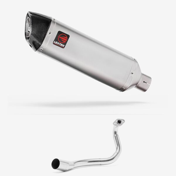 Lextek Stainless Steel VP1 Matt Exhaust System 300mm for Honda PCX 125 (18-19)