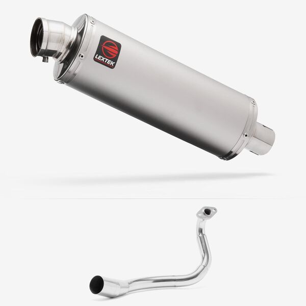 Lextek Stainless Steel OP1 Matt Exhaust System 350mm for Honda PCX 125 (18-19)