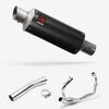 Lextek Carbon Fibre GP8C 240mm Exhaust System for Suzuki SV650 (03-15)
