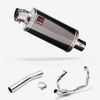 Lextek Smoked Stainless Steel OP16 250mm Exhaust System for Suzuki SV650 (03-15)