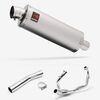 Lextek Matt Stainless Steel OP1 350mm Exhaust System for Suzuki SV650 (03-15)