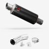 Lextek Carbon Fibre GP8C GP Stubby Exhaust 240mm with Link Pipe for Suzuki GSX-S 1000 (15-20)