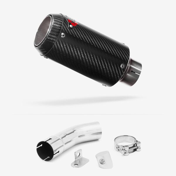 Lextek Carbon Fibre CP8C Exhaust 150mm with Link Pipe for Suzuki GSX-S 1000 (15-20)