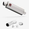 Lextek Matt Stainless Steel OP1 350mm Exhaust with Link Pipe for Suzuki GSX-S 1000 (15-20)