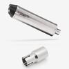 Lextek Stainless Steel RP1 Gloss Oval Exhaust 400mm with Link Pipe for Lexmoto Adrenaline (EFI) 125