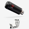 Lextek Carbon Fibre CP9C Exhaust System 180mm Low Level for Yamaha MT-09 (13-20)