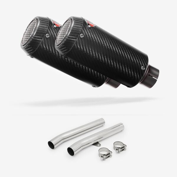 Lextek Lextek CP9C Full Carbon Exhaust 180mm with Link Pipes for