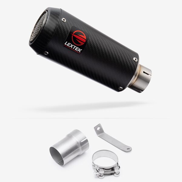 Lextek Carbon Fibre CP9C 180mm Exhaust with Link Pipe for Ducati Multistrada 1200 (15-17)