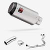Lextek Matt Stainless Steel CP1 150mm Exhaust System for Kawasaki Ninja 400 & Z400 (18-24)