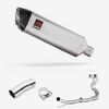 Lextek Matt Stainless Steel VP1 300mm Exhaust System for Kawasaki Ninja 400 & Z400 (18-24)