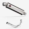 Lextek Stainless Steel RR4 Round Exhaust System 400mm for Lexmoto FMX 125 EFI