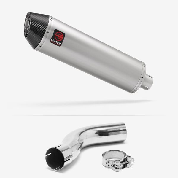 Lextek Brushed Stainless Steel RP1 400mm Exhaust with Link Pipe for Triumph Sprint ST 995i (98-04)