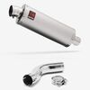 Lextek Stainless Steel OP1 Matt Exhaust 350mm with Link Pipe for Triumph Sprint ST 995i (98-04)