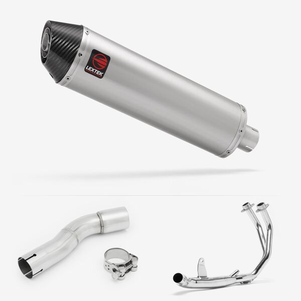 Lextek Brushed Stainless Steel RP1 400mm Exhaust System for Honda CMX500 Rebel (17-24)