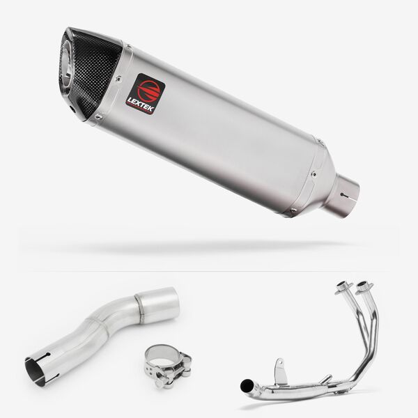 Lextek Matt Stainless Steel VP1 300mm Exhaust System for Honda CMX500 Rebel (17-24)