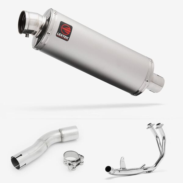 Lextek Matt Stainless Steel OP1 350mm Exhaust System for Honda CMX500 Rebel (17-24)