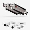 Lextek Smoked Stainless Steel OP16 250mm Exhaust with Link Pipes for Honda CBF1000 (06-10)