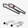 Lextek Polished Stainless Steel MP4 300mm Exhaust with Link Pipes for Honda CBF1000 (06-10)