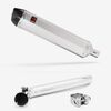 Lextek Stainless Steel SA1 Matt Hexagonal Exhaust 400mm with Link Pipe