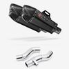 Lextek Carbon Fibre XP13C Exhaust 210mm with Link Pipes for Kawasaki Z1000SX With Luggage (14-19)