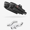 Lextek XP13C Carbon Fibre Exhaust 210mm with Link Pipes for Kawasaki Z1000SX With Luggage (14-19)