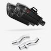 Lextek Carbon Fibre XP8C Exhaust 210mm with Link Pipes for Kawasaki Z1000SX With Luggage (11-19)