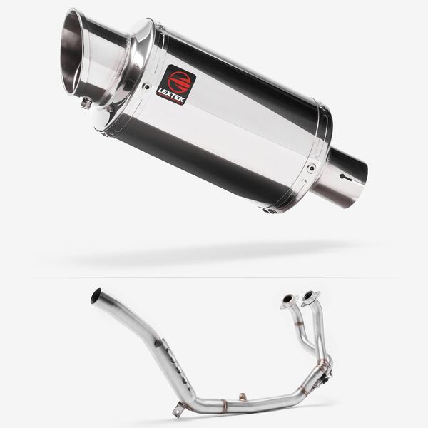 Lextek Stainless Steel YP4 Stubby Exhaust System 200mm for Honda CRF1000 Africa Twin (16-19)