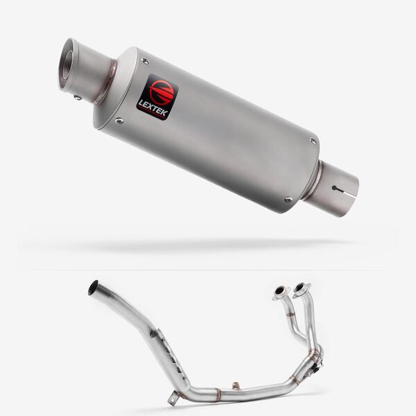 Lextek Matt Stainless Steel GP1 240mm Exhaust System for Honda CRF1000 Africa Twin (16-19)