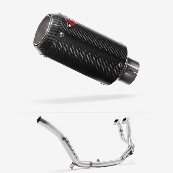 Lextek Carbon Fibre CP8C Exhaust System 150mm for Honda CRF1000 Africa Twin (16-19)