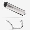 Lextek RP1 Gloss S/Steel Oval Exhaust System 400mm for Honda CRF1000 Africa Twin (16-19)