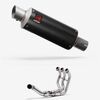 Lextek Carbon Fibre GP8C GP Stubby Exhaust System 240mm Low Level for Yamaha MT-09 Tracer (14-20)