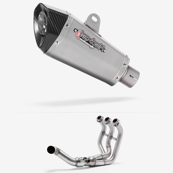 Lextek XP10 Matt S/Steel Exhaust System 210mm Low Level for Yamaha MT-09 Tracer (14-20)