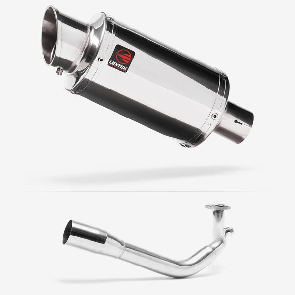 Lextek Stainless Steel YP4 Stubby Exhaust System 200mm for Lexmoto Titan 125