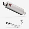 Lextek Stainless Steel OP1 Matt Exhaust System 350mm for Lexmoto Titan 125
