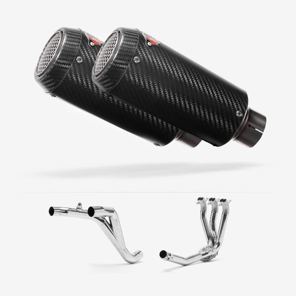 Lextek Carbon Fibre CP9C 180mm Exhaust System for Triumph Speed Triple 1050 (16-18)