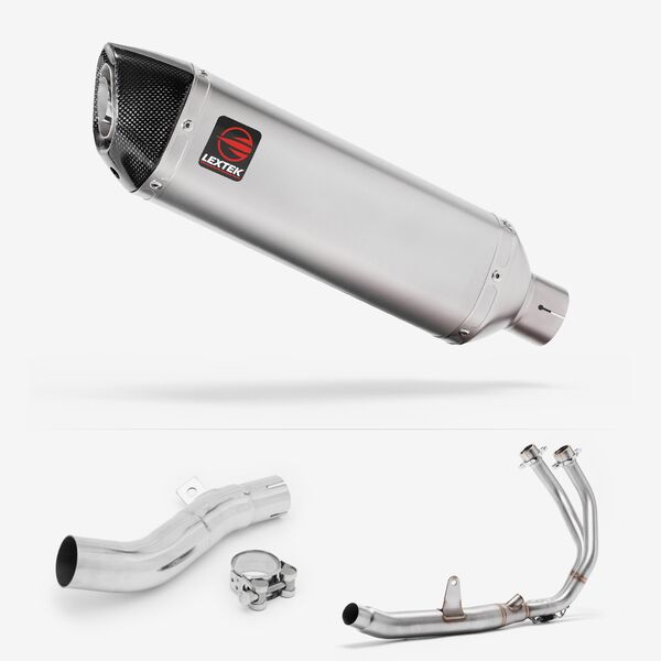 Lextek Matt Stainless Steel VP1 300mm Exhaust System for Honda CB500X (16-18)
