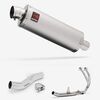 Lextek Stainless Steel OP1 Matt Exhaust System 350mm for Honda CB500X (16-18)